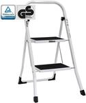 TRUTZHOLM Trittleiter 2 Stufen Klappbar T&Uuml;V/GS 150 kg Anti-Rutsch Trittfl&auml;chen