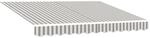 vidaXL Markisenersatzstoff Hellgrau und Wei&szlig; 4,5 x 3,5 m Polyester 964781