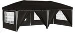 vidaXL Pop-Up Partyzelt 575 x 288 x 245 cm Schwarz 42019810