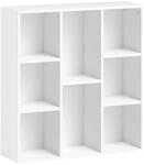 HOMCOM B&uuml;cherregal Standregal mit 8 Ebenen Aufbewahrungsregal