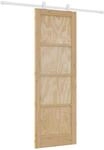 vidaXL Schiebet&uuml;r Natur und Wei&szlig; 73,5 x 211 cm 3445468