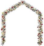 vidaXL Weihnachtsgirlande mit Kugeln und LED-Leuchten Gr&uuml;n 5 m PVC 4019672