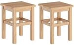 Erst-Holz Massiver Hocker Sitzhocker Buche Natur 32x32x45 cm