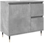 vidaXL Badschrank Betongrau 65x33x60 cm Holzwerkstoff 857222