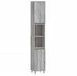 vidaXL Badschrank Grau Sonoma 30x30x190 cm Holzwerkstoff 831530