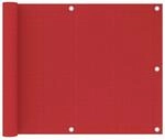 vidaXL Balkon-Sichtschutz Rot 75x500 cm HDPE 311006