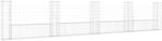 vidaXL Gabionenkorb U-Form mit 5 S&auml;ulen Eisen 500x20x100 cm 151278