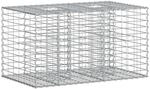 vidaXL Gabionen Hochbeet Silber 100 x 60 x 55 cm Verzinkter Stahl 42033321