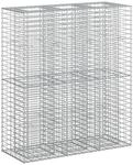 vidaXL Gabionen Hochbeet 2 Stk Silber 130 x 50 x 150 cm 3422233