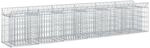 vidaXL Gabionen Hochbeet 2 Stk Silber 300 x 50 x 60 cm 3422216
