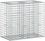 vidaXL Gabionen Hochbeet Silber 90 x 50 x 80 cm Verzinkter Stahl 42033327