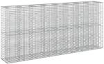 vidaXL Gabionen Hochbeet 4 Stk Silber 330 x 50 x 150 cm 3422236