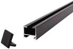 Deco-Raum Gardinenschiene nach Ma&szlig; 1-Lauf Square Schwarz 350cm