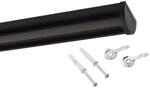 Deco-Raum Gardinenschiene nach Ma&szlig; 1-Lauf Round Schwarz 310cm