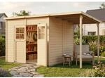 Bertilo Holz-Gartenhaus Alster4PlusXL natur Flachdach Unbehandelt