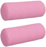 vidaXL Bolsterkissen 2 St&uuml;ck Rosa &Oslash; 25 x 70 cm Stoff 42014326