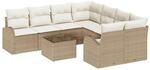 vidaXL Gartensofa-set Beige 55 x 55 x 37 cm Poly-Rattan 3345981