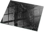 Tulup Tischplatte Ge&auml;dertes Marmormuster Couchtischplatte 80x60 cm Schwarz