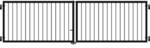 Doppeltor Basic 300 cm x 85 cm Schwarz