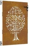 vidaXL Gartentor 85x150 cm Cortenstahl Baum-Design 153211