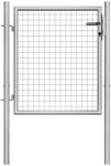 vidaXL Gartentor Verzinkter Stahl 105 x 75 cm Silber 144755