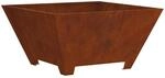 vidaXL Feuerstelle Braun 80 x 80 x 40 cm Wetterfeststahl 858969