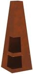 vidaXL Feuerstelle Braun 35 x 35 x 100 cm Wetterstahl 858947