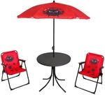 Mojawo 4tlg Kinder Campingm&ouml;bel Set Outdoor Campingstuhl Tisch Sonnenschirm