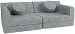 Juskys Kinder Spielsofa Kayo Cord in Hellgr&uuml;n