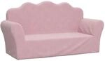 vidaXL Kindersofa 2-Sitzer Rosa Weicher Pl&uuml;sch 357051