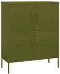 vidaXL Lagerschrank Olivgr&uuml;n 80x35x101,5 cm Stahl Modell 1