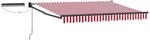vidaXL Elektrische Ausziehbare Markise Rot und Wei&szlig; 3 x 2,5 m 3420110