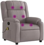 vidaXL Massagesessel Taupe Stoff 373556