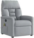 vidaXL Massagesessel Hellgrau Stoff 4015552