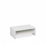 Relaxdays Monitorst&auml;nder Faserplatte Wei&szlig; mit Fach Rutschfest 40 cm x 23,5 cm x 14