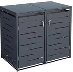 T&J M&uuml;lltonnenbox Oskar 132 cm x 80 cm x 116 cm Anthrazit