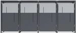 Westmann M&uuml;lltonnenbox Tonus 4 Anthrazit 80 cm x 265 cm x 116 cm