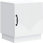 vidaXL Nachttisch Wei&szlig; 43 x 34,5 x 47 cm Holzwerkstoff 895255