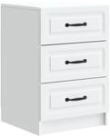 vidaXL Nachttisch mit Schubladen Wei&szlig; 43 x 41 x 63,5 cm Holzwerkstoff 895705