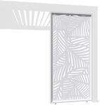 Weide Dekorative Aluminium Wand f&uuml;r Weide Pergola 1,13m Blattdesign in Wei&szlig;