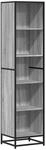 vidaXL B&uuml;cherregal Grau Sonoma 40x35x170,5 cm Holzwerkstoff 849142