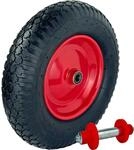 TRUTZHOLM Schubkarrenrad 390x95 mm 4.80 4.00-8 Luftbereifung mit Achse