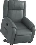 vidaXL Relaxsessel mit Aufstehhilfe Elektrisch Grau Kunstleder 3205167