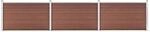 vidaXL Gartenzaun WPC 526x106 cm Braun 3053244