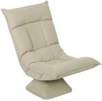 HOMCOM Bodenstuhl 360&deg; Drehbar Bodensessel mit 5-Fach 70L x 62B x 95H cm Beige