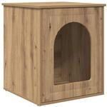vidaXL Katzenhaus Kunsthandwerk Eiche 53 x 52 x 62 cm Holzwerkstoff 8000715