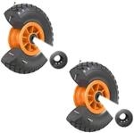TRUTZHOLM 2x Sackkarrenrad PU Rad 260x85mm 3.00-4 75mm Zentrierte Nabe Durchmesser