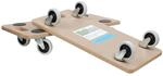TRUTZHOLM 2er Set Transportroller Soft Wheel Indoor MDF Platte 200 kg