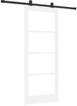 vidaXL Schiebet&uuml;r ORKDAL Wei&szlig; und Schwarz 83 x 202 cm 3331998