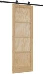 vidaXL Schiebet&uuml;r ORKDAL Natur 73,5 x 211 cm Massives Kiefernholz 3445486